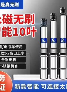 直流深井潜水泵家用井水电瓶电动车12v48v72v伏高扬程深水井水泵