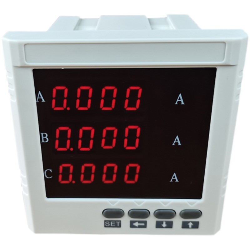 F603三相交流电流表配3个开口式电流互感器开合式卡线变比可调