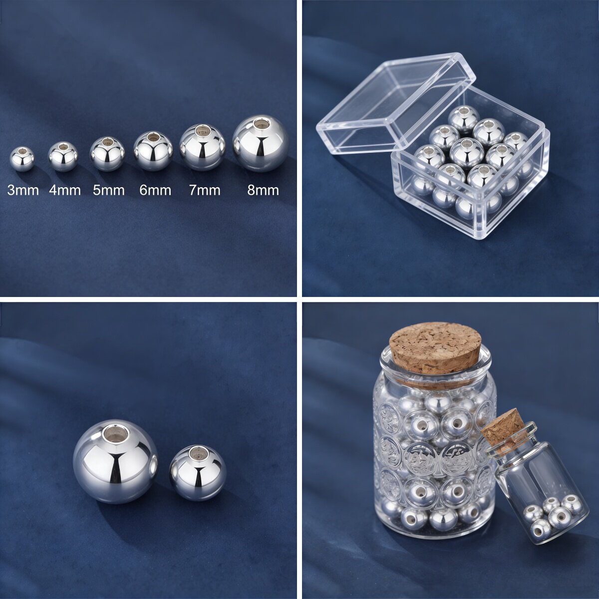 【银饰ZZ01】S999足银小珠子按克散珠光珠纯银配件DIY小银珠材料