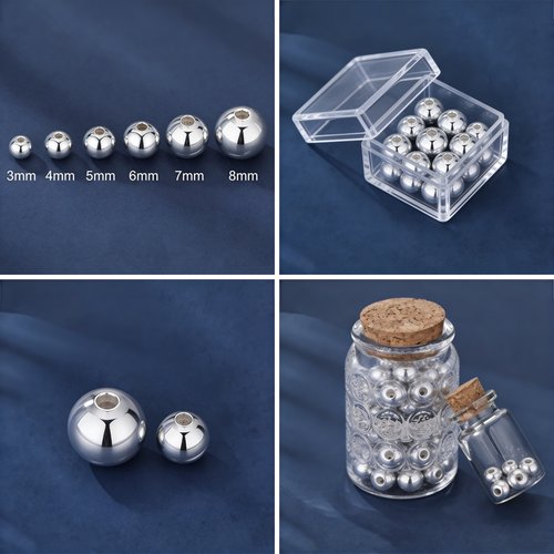 【银饰ZZ01】S999足银小珠子按克散珠光珠纯银配件DIY小银珠材料