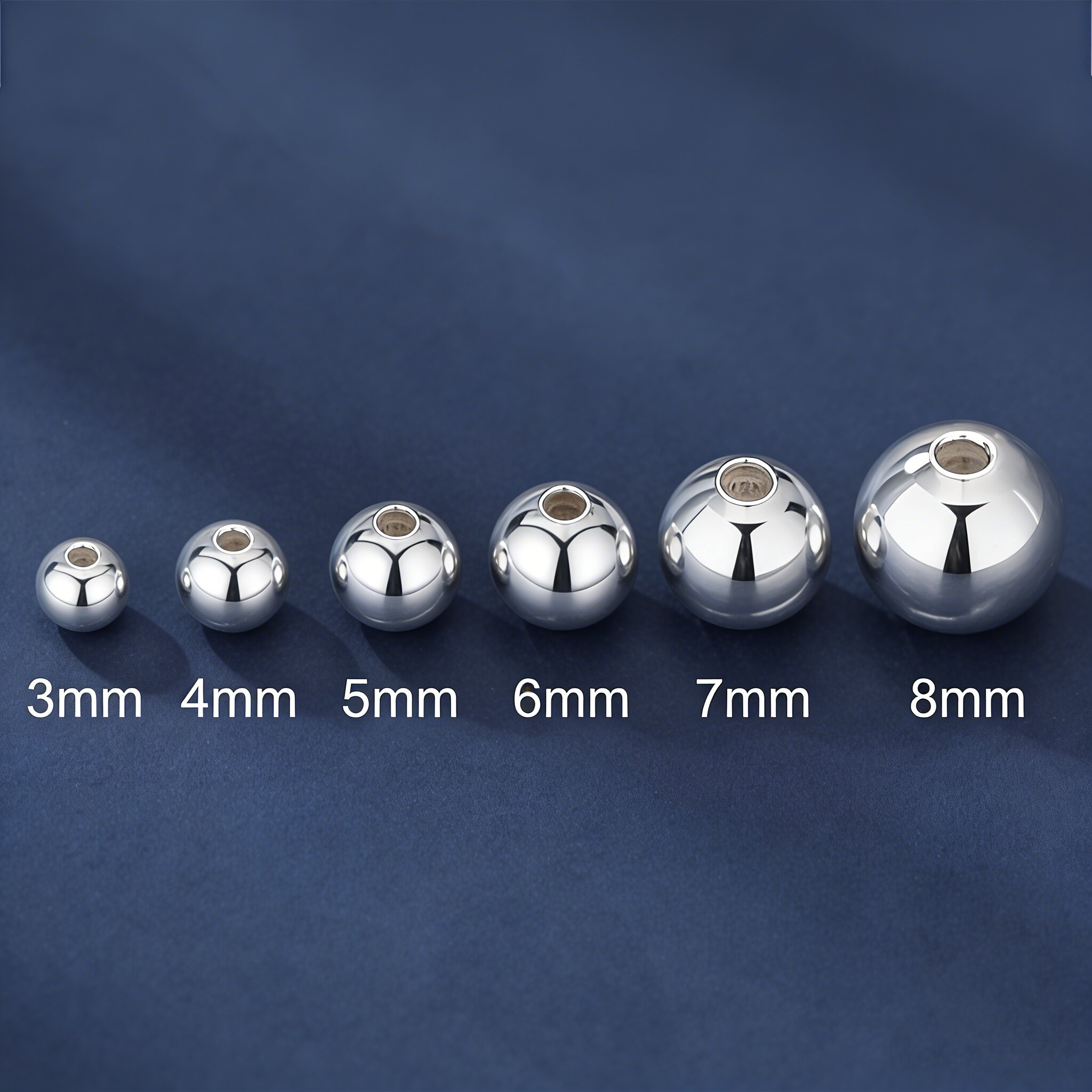 【银饰ZZ04】S999足银小珠子按克散珠光珠纯银配件DIY小银珠串珠