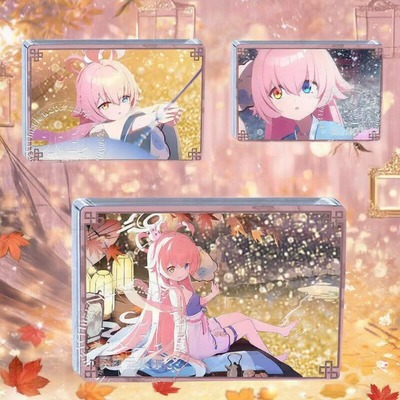 蔚蓝档案中秋小鸟游星野周边流沙立牌流麻摆件同人卡转谷子送礼物