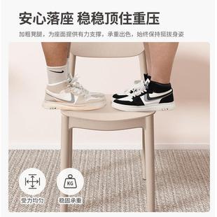 加厚塑料餐椅家用餐厅餐桌椅现代简约靠背椅子久坐舒适软包坐垫凳