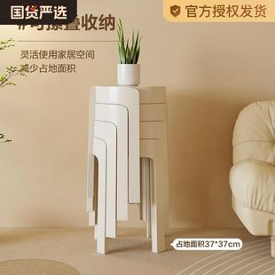 简约塑料凳子加厚家用特厚可叠放摞叠久坐舒服椅子高圆凳板凳 时尚