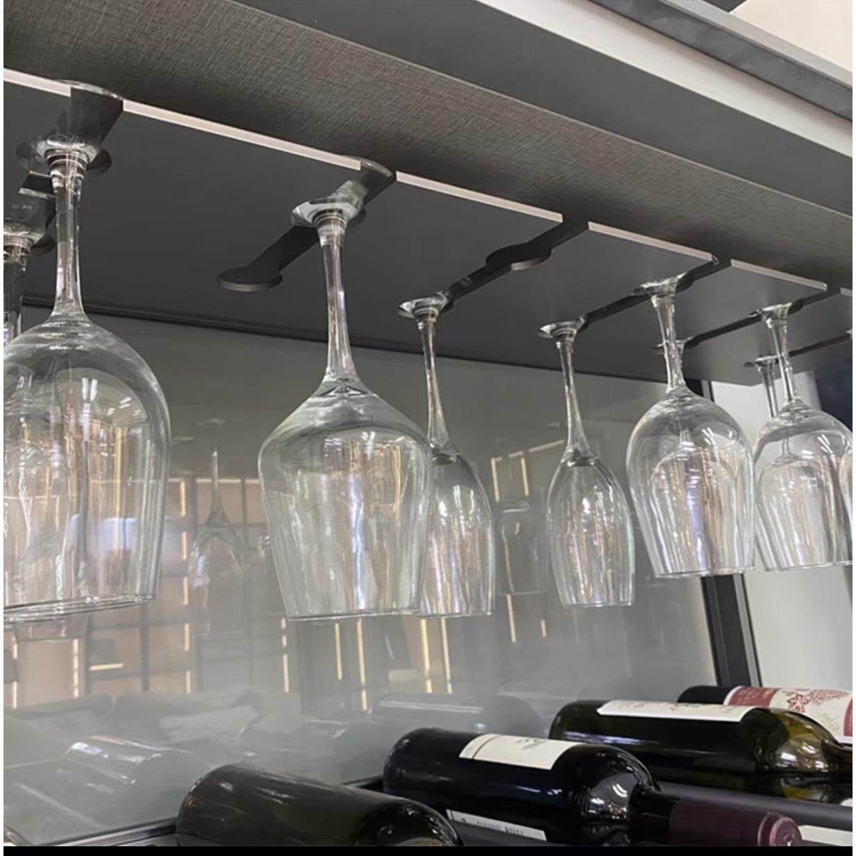 酒架家用欧式酒杯架悬挂红酒杯架倒挂简约酒柜酒杯挂架酒架摆件