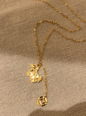 马上有钱碎碎冰小马驹钱币项链女