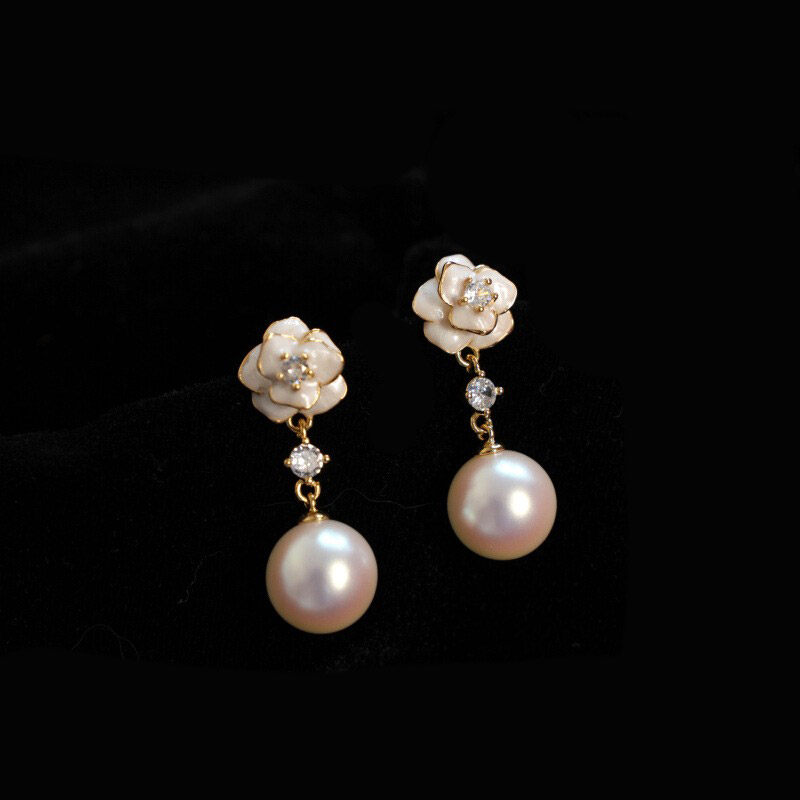 法式山茶花仿珍珠耳夹无耳洞女新款高级感气质耳钉2025年新款爆款,饰品/流行首饰/时尚饰品新,耳夹,淘宝优惠券,粉丝福利购,淘宝优惠卷