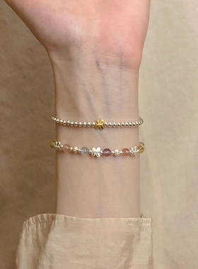 多巴胺彩色串珠蝴蝶手链女款2025