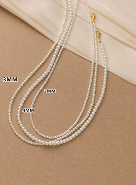 法式极简风仿珍珠项链女2025新款