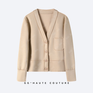 【格格来了a】【圈粉价】春季高定V领毛边开衫-2809