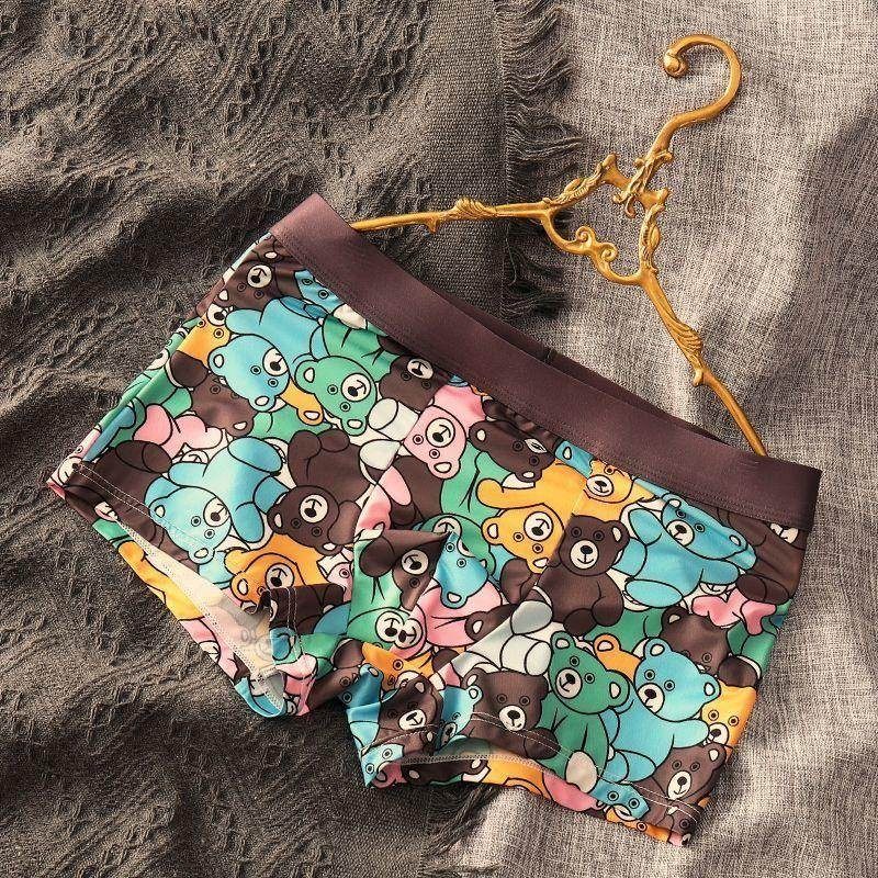 新款卡通时尚男士内裤无痕冰丝清凉男生平角裤夏季薄款透气四角裤,运动服/休闲服装,运动内裤,淘宝优惠券,粉丝福利购,淘宝优惠卷