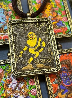 景区唐卡十二生肖守护神吊坠佛系八大守护神毛衣链厂家直供纪念品