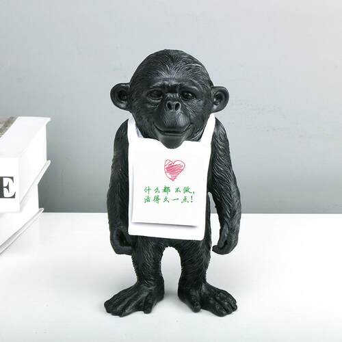 跨境Banksy班克西摆件系列猩猩摆件创意礼品便利贴便签贴桌面摆件