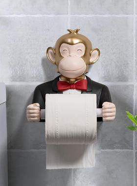 笑嘴猴纸巾架卷纸创意卫生间卡通壁挂式收纳盒纸巾筒