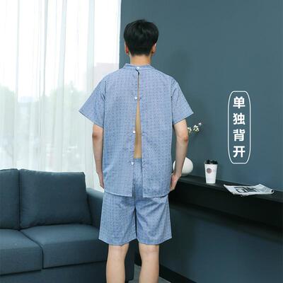 艾灸服女纯棉前后开衫背开理疗长袖针灸专用衣服男按摩扣开汗新款