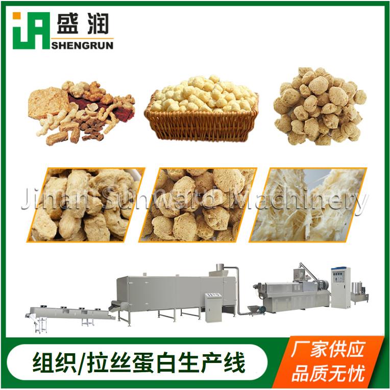 拉蛋白生线高水分大豆产白素肉BCS素牛排加蛋工制作机器厂丝家