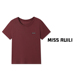 MISS RUILI定制 夏季新款时尚字母印花莱赛尔短袖T恤A7208