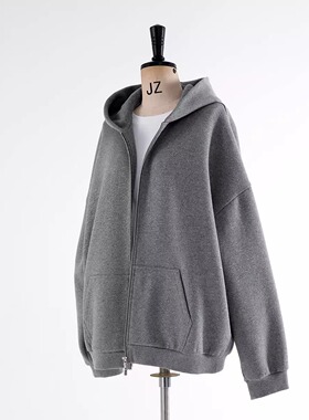 no5inmode星链银河连帽夹克衫细闪毛圈布连帽双开拉链衫