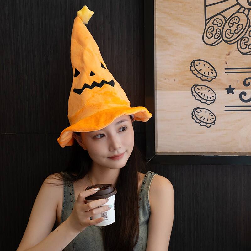 南瓜帽子ins万圣节装扮头饰拍照道具恶魔蝙蝠头套男女会唱歌会动