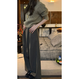 春秋通勤松弛感百搭休闲裤 女2026新款 垂感宽松显瘦阔腿裤 炽火火