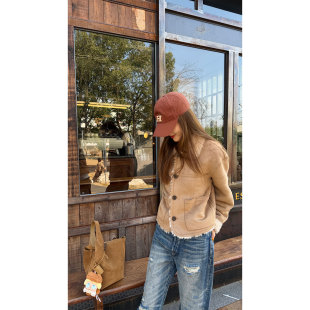 复古猫须纹水洗破洞休闲百搭长裤 美式 女新款 炽火火磨破直筒牛仔裤