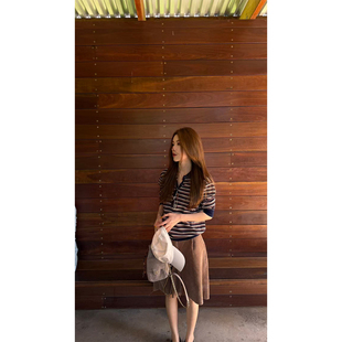 复古温柔风高腰a字复古显瘦百搭中裤 女新款 灯芯绒阔腿短裤 炽火火