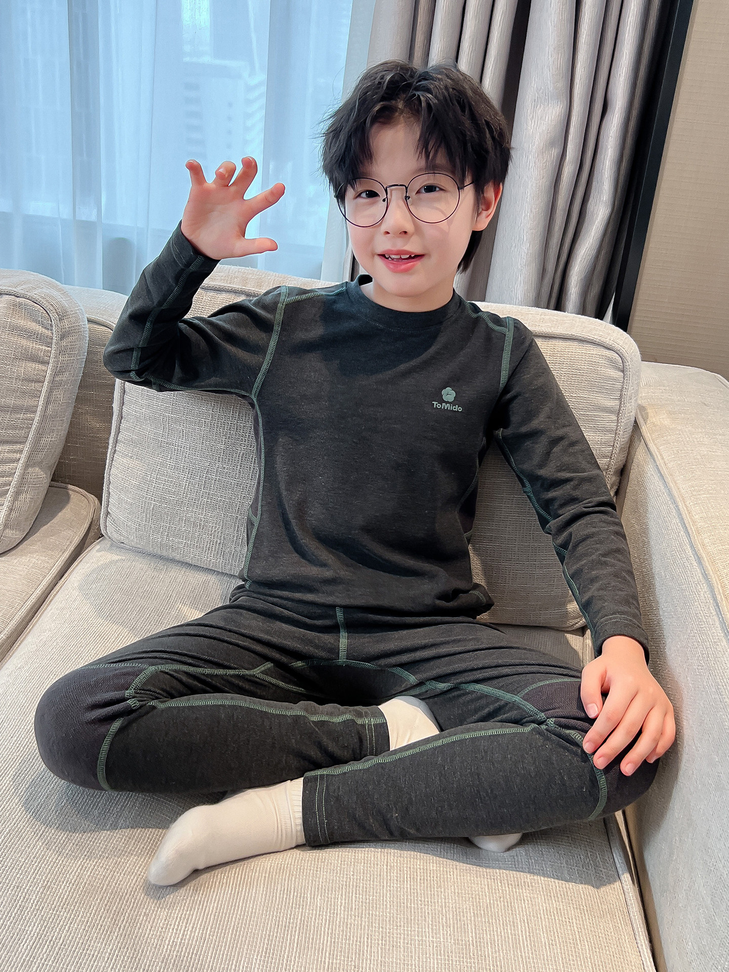 男童纯棉秋衣秋裤套装2025新款儿童A类保暖睡衣冬季磨毛无痕内衣