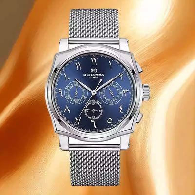 神秘代码八角中东盘石英计时腕表