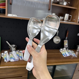 厚皮橙同款勺子18/10不锈钢地主勺短柄大头勺砂光质感盛汤勺分汤
