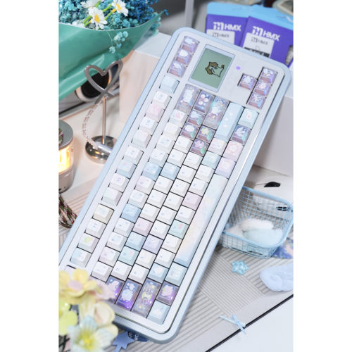 Mochi80机械键盘客制化套件Gasket结构CNC铝坨坨键盘80配列三模