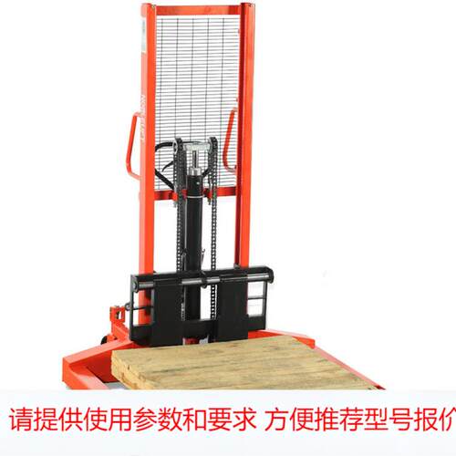 可SFH10-W宽腿型手动堆高车 推荐步行式液压手动升降堆高车