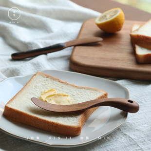 叕木皿集|黄油刀\柚木面包花生酱芝士奶酪甜品创意抹油抹酱刀无漆