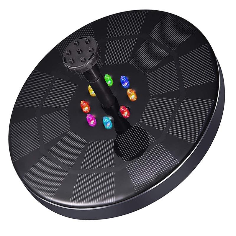 带LED灯喷泉3W蓄电池太阳能喷泉太阳能漂浮喷泉室内创意科技喷泉