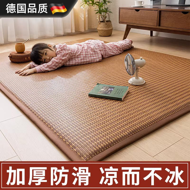 德国2026新款凉席地垫睡觉打地铺神器榻榻米床垫爬爬垫家用藤席垫