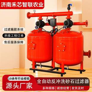 农用灌溉砂石过滤器农田大棚水源过滤全自动反冲洗砂石叠片过滤器