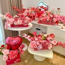 结婚浪漫婚礼布置花艺客厅卧室床头仿真花婚房桌面花束装 饰摆件