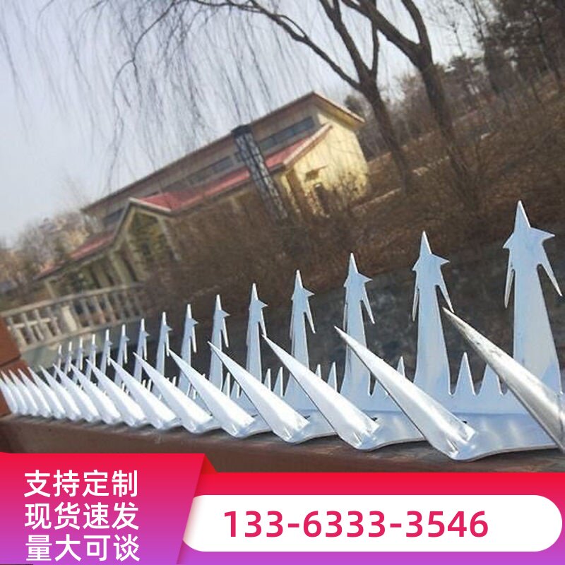 304不锈钢防爬刺围墙防爬热镀锌喷塑别墅围墙防盗防攀爬围栏刺钉