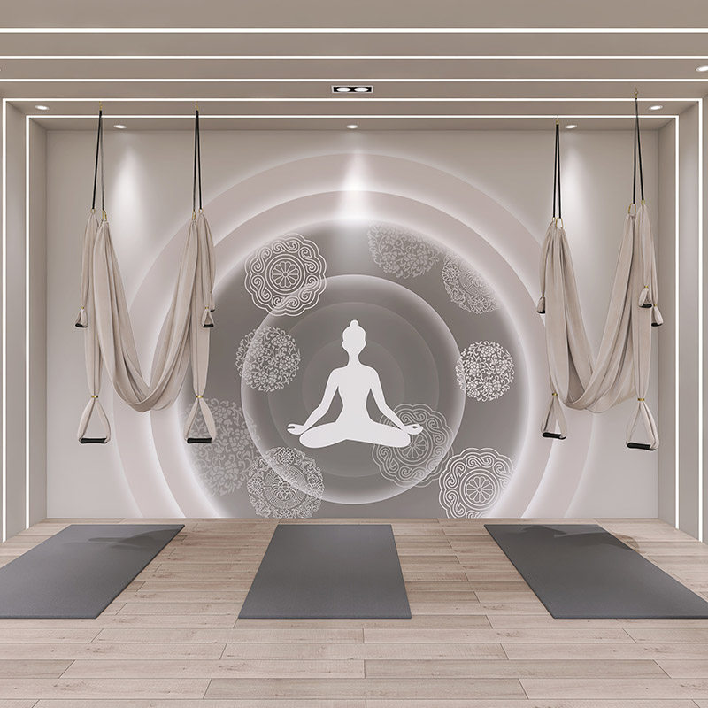 3d健身瑜伽装饰壁纸塑形普拉提泰式养生馆壁画减脂运动舞蹈室墙纸,家装主材,定制壁画,淘宝优惠券,粉丝福利购,淘宝优惠卷