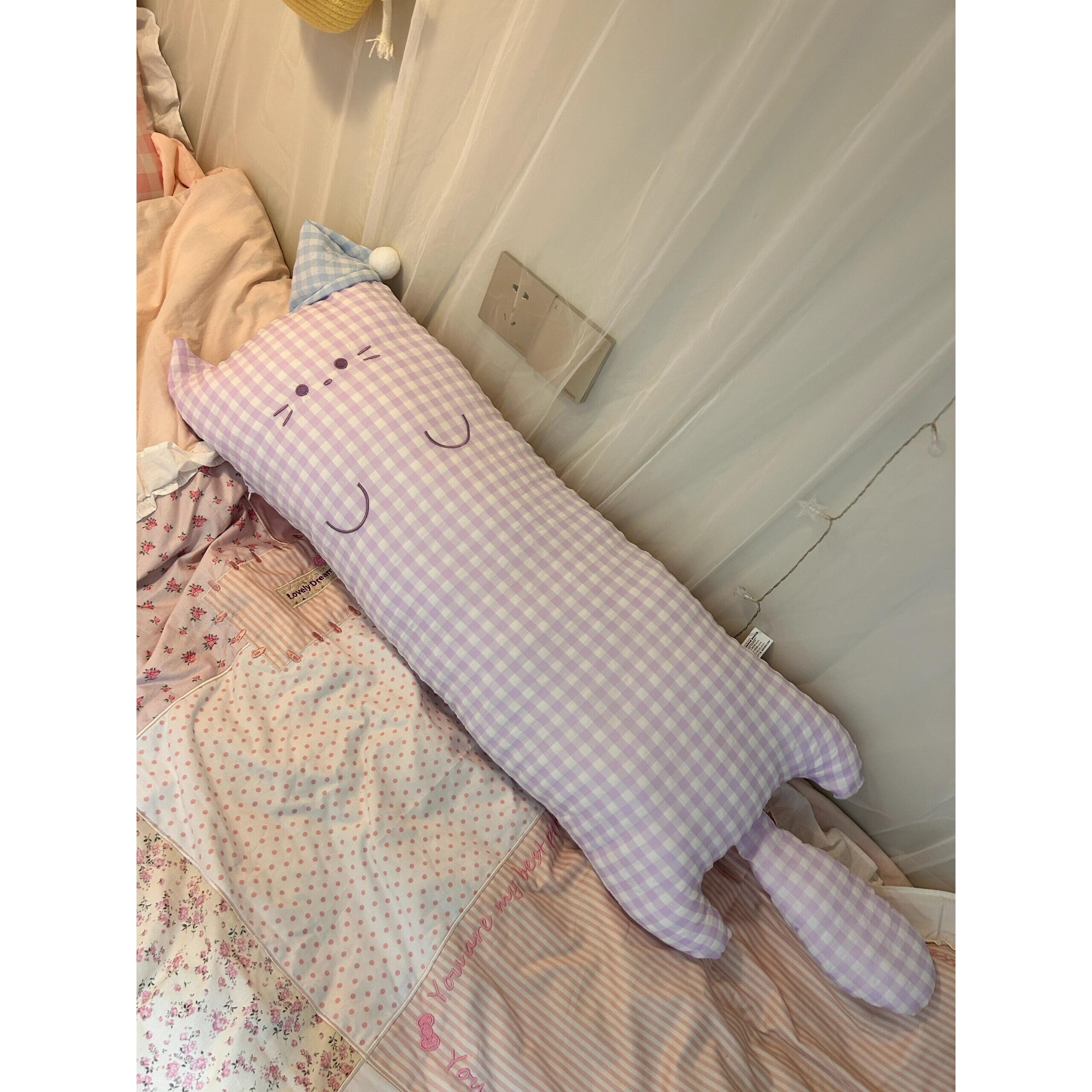 猫咪长条抱枕睡觉专用可拆洗女生宿舍床上靠枕侧睡夹腿玩偶公仔