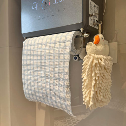 热水器遮挡罩厨房热水器抹布架装饰遮丑免打孔遮挡帘燃气改造架子