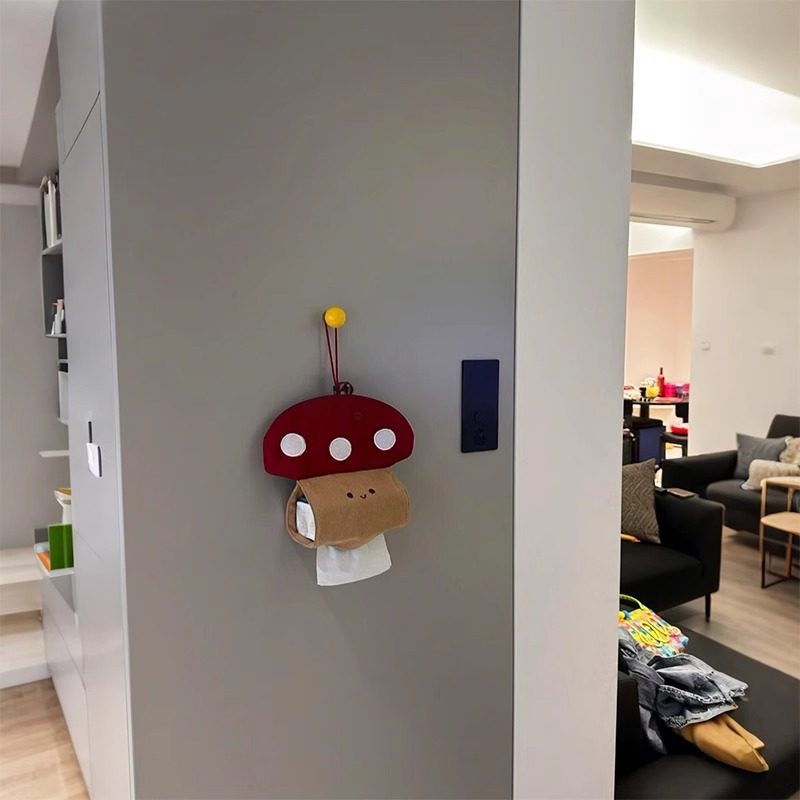 蘑菇抽纸盒壁挂式纸巾挂袋纸巾盒客厅轻奢可爱宿舍卧室纸巾筒,居家布艺,抽纸袋,淘宝优惠券,粉丝福利购,淘宝优惠卷