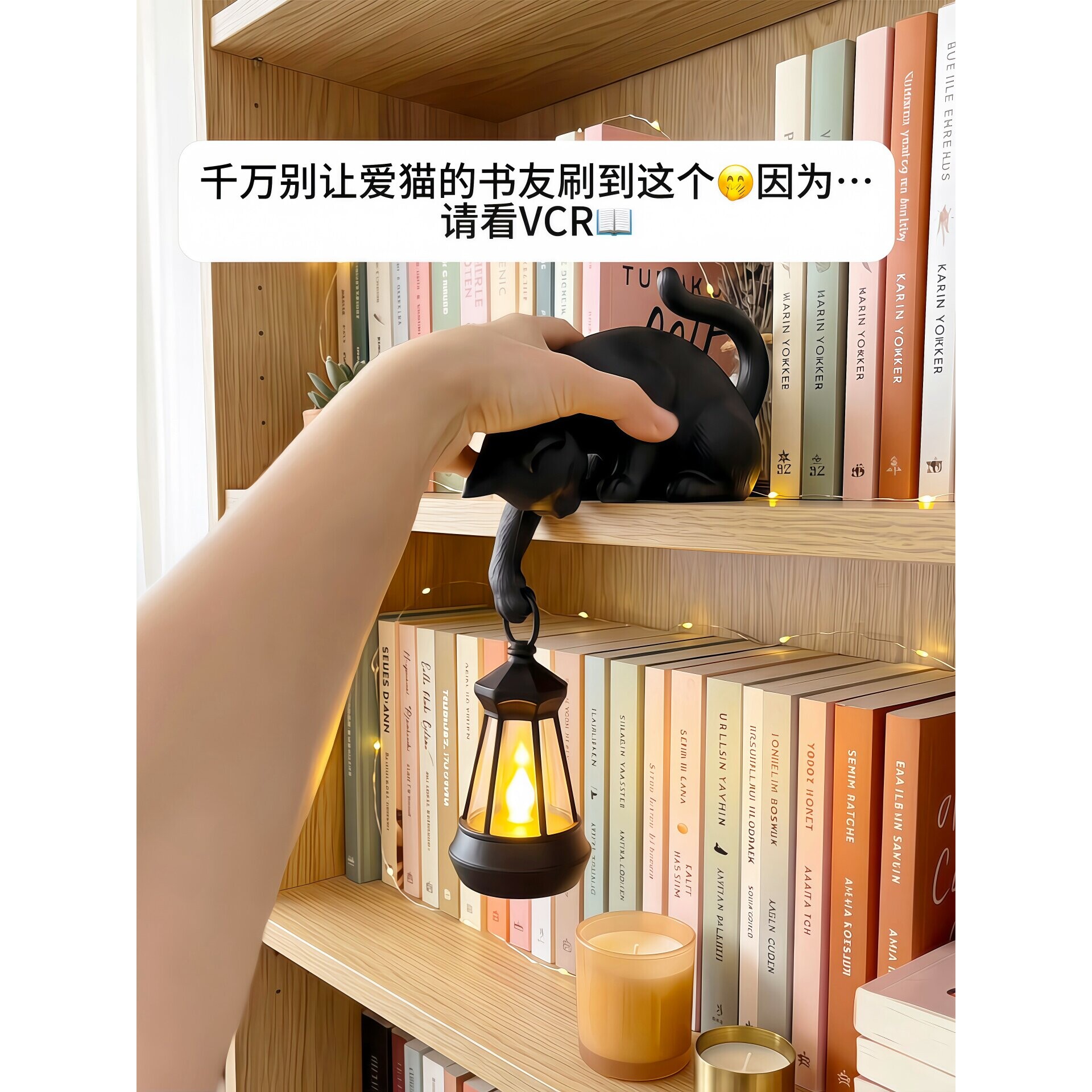 小猫装饰灯3D打印创意夜间小夜灯书柜玄关桌面挂灯氛围感摆件吊灯