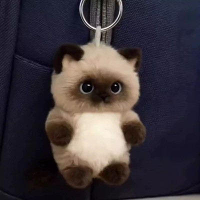 超可爱暹罗猫小猫萌宠包包挂件超萌钥匙扣可爱毛绒玩偶装饰礼物