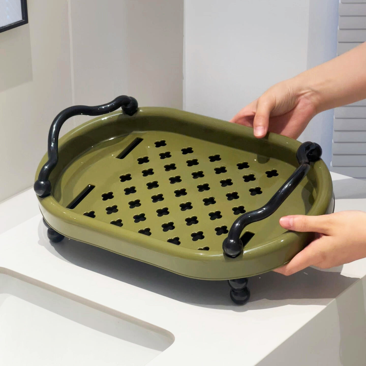 杯子收纳置物架家用双层沥水托盘轻奢高颜值桌面咖啡茶杯水杯杯架