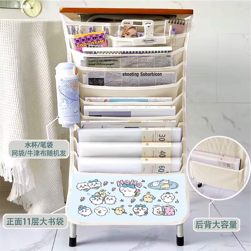 吉伊卡哇桌边挂书袋chiikawa课桌收纳袋神器初高中书本大容量挂袋