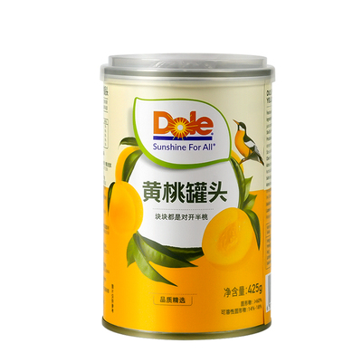 DOLE都乐糖水型黄桃罐头425g*1罐