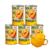 DOLE都乐混合型黄桃罐头425g水果罐头含梨汁整箱装 砀山黄桃a