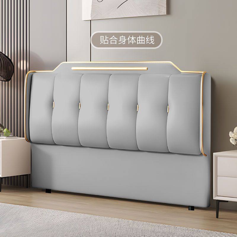 超薄床头软包靠背实木一体2024新款轻奢现代简约落地背板单买钉制,住宅家具,床架/床板,淘宝优惠券,粉丝福利购,淘宝优惠卷