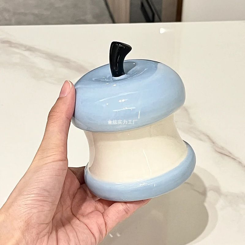 牙签盒高颜值创意高级棉签烟灰缸可爱棉棒家用牙线收纳盒盒苹果