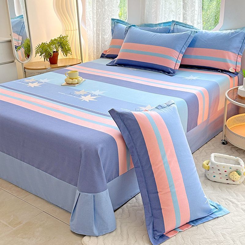 加厚纯棉床单单件单双人枕套被单三件套学生宿舍全棉磨毛秋冬床品